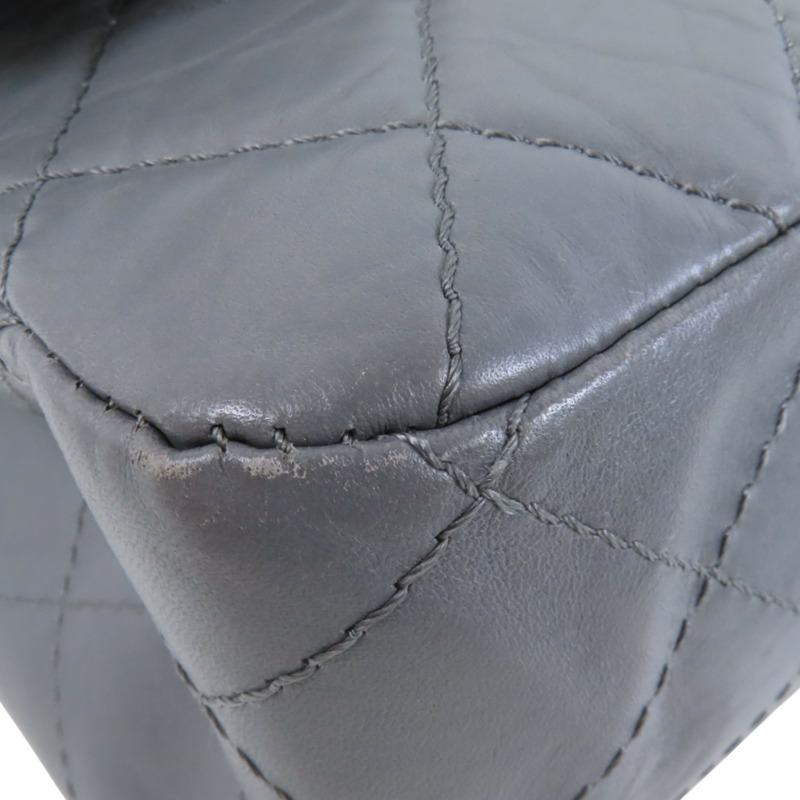 CHANEL 牛皮皮革2.55銀扣鏈帶肩背袋-10