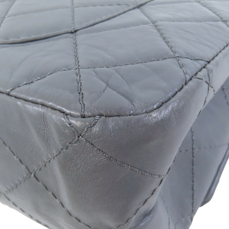 CHANEL 牛皮皮革2.55銀扣鏈帶肩背袋-13
