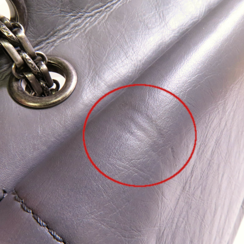 CHANEL 牛皮皮革2.55銀扣鏈帶肩背袋-17