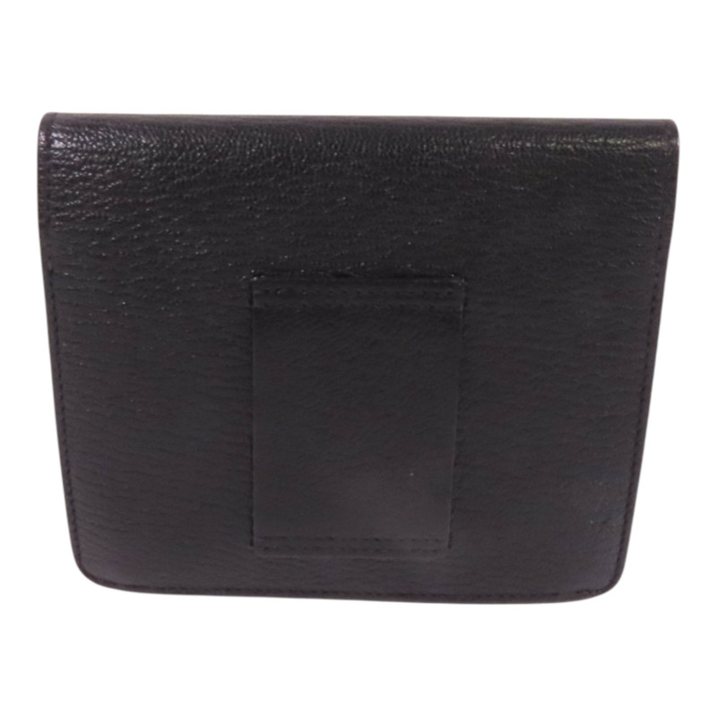 HERMES Chevre皮革Roulis Slim金扣短錢包-1