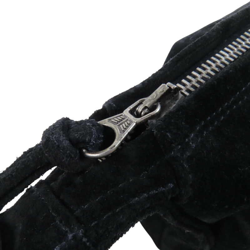 CHANEL 麂皮皮革Vintage Chain Shoulder Bag銀扣鏈帶肩背袋-14