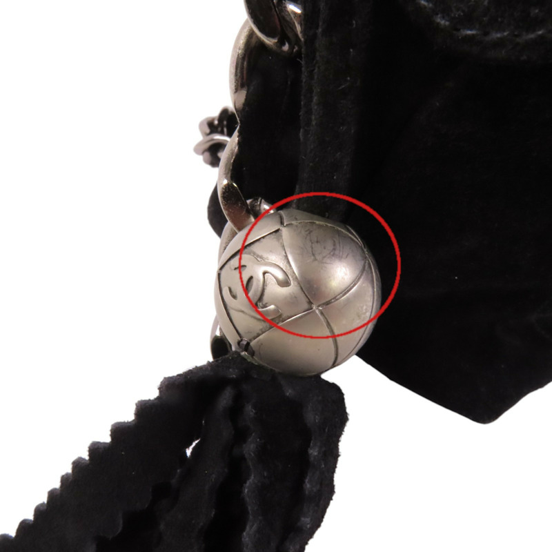 CHANEL 麂皮皮革Vintage Chain Shoulder Bag銀扣鏈帶肩背袋-15