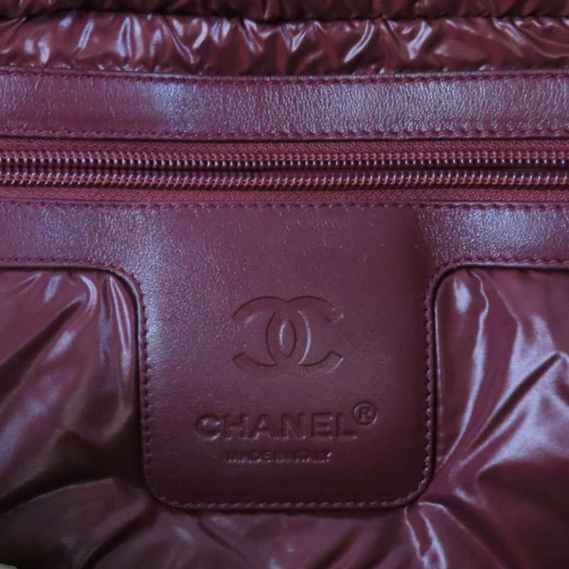 CHANEL 尼龍Coco Cocoon Large銀扣肩背袋-5