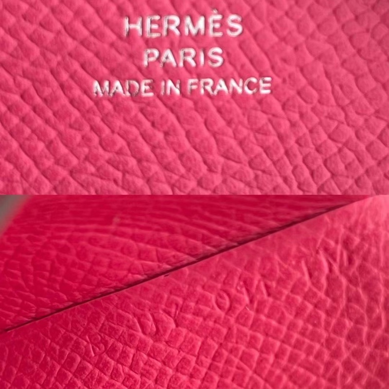 HERMES Calvi Duo 蜜桃粉銀釦-5