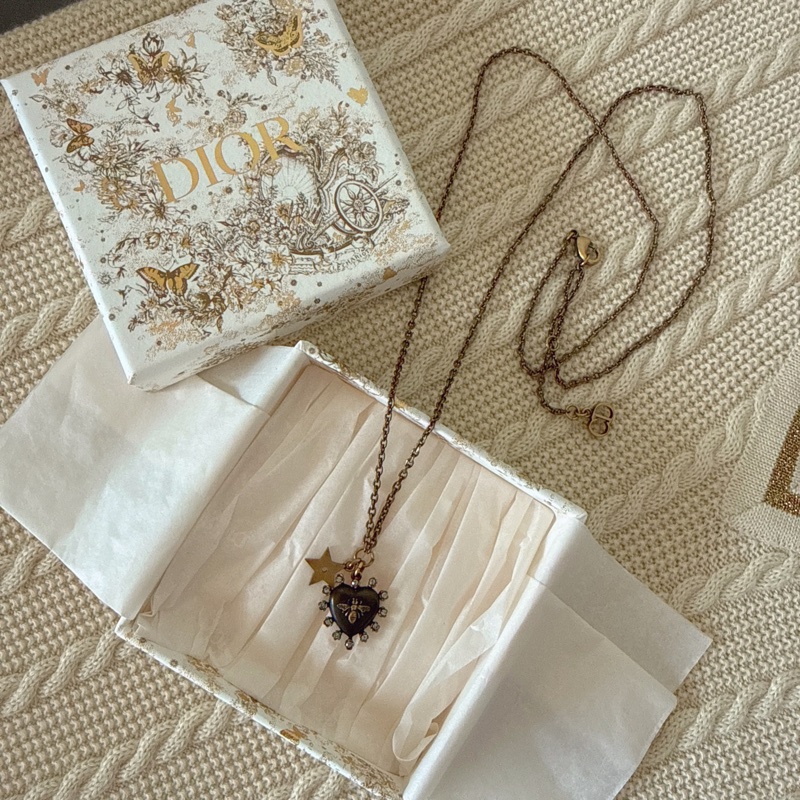 二手 Dior 愛心蜜蜂毛衣鏈 長項鍊-4