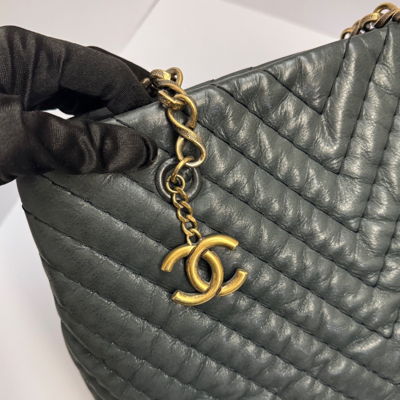 (超稀有⏰) Chanel 復古牛皮 單肩托特包 專櫃28萬!-15