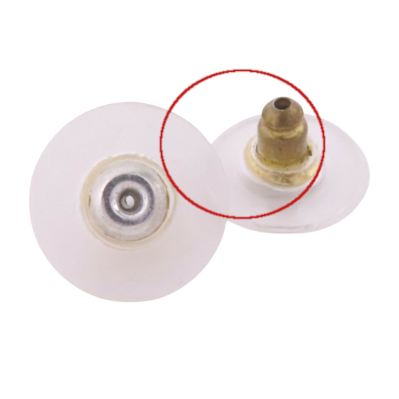 CHANEL 金屬/水鑽CC Earrings銀扣耳環-8