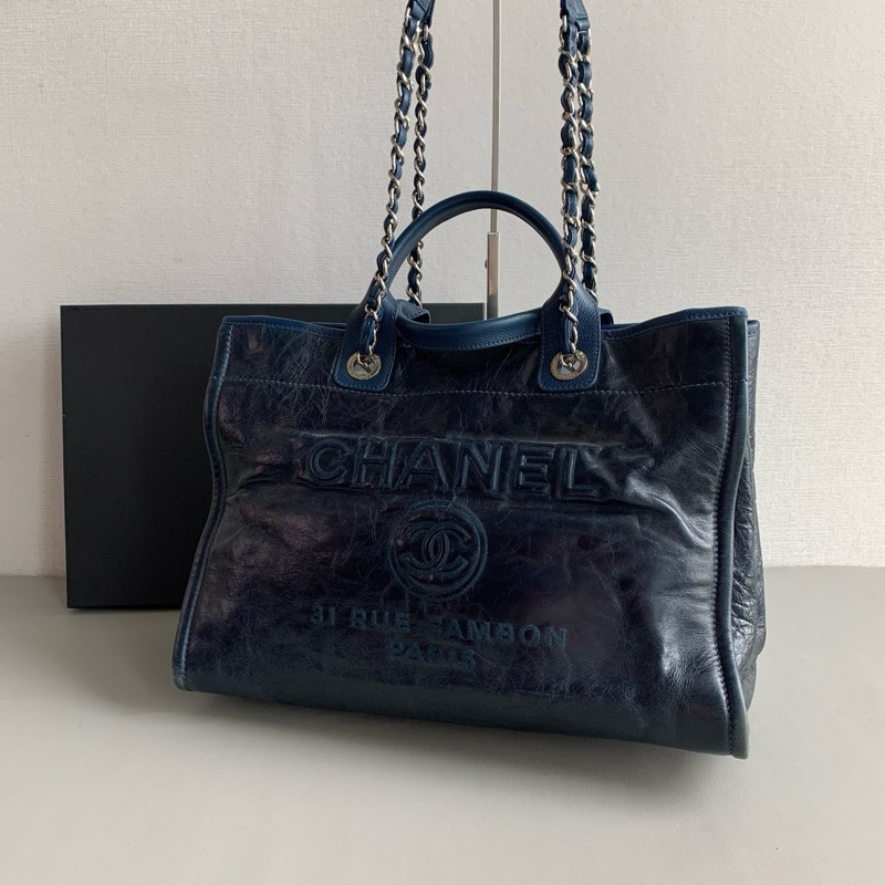 Chanel 香奈兒 海軍藍 沙灘包💙-3