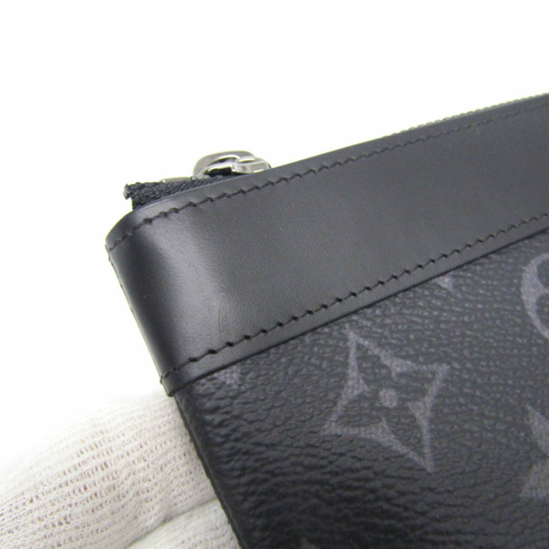 Louis Vuitton Monogram Eclipse Pochette Discovery PM M44323 男士手拿包,黑色-4