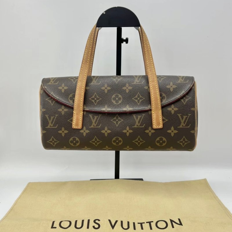 LV 老花中古法棍晚宴手提包28*14*6 98新配件塵袋-0