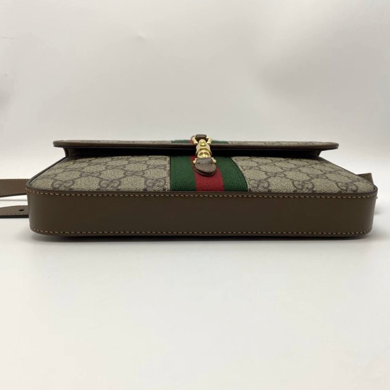 GUCCI 老花Jackie1961老花胸包腰包25*16*3 全新閒置配件塵袋吊牌-3