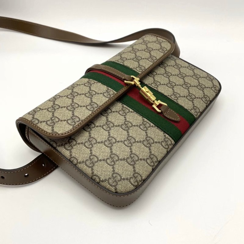 GUCCI 老花Jackie1961老花胸包腰包25*16*3 全新閒置配件塵袋吊牌-4