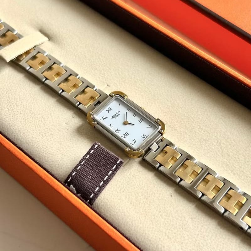 絕版古董錶 Hermes Croisiere二手男女裝金屬錶帶 手錶 腕錶 中古-3