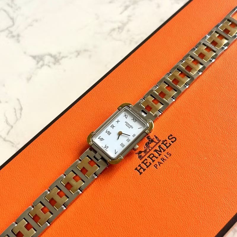 絕版古董錶 Hermes Croisiere二手男女裝金屬錶帶 手錶 腕錶 中古-4