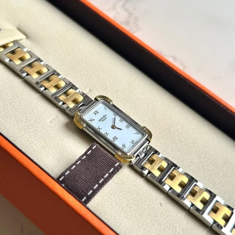 絕版古董錶 Hermes Croisiere二手男女裝金屬錶帶 手錶 腕錶 中古-6