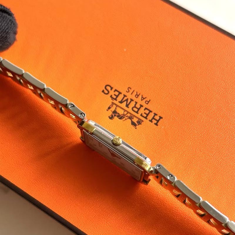 絕版古董錶 Hermes Croisiere二手男女裝金屬錶帶 手錶 腕錶 中古-8