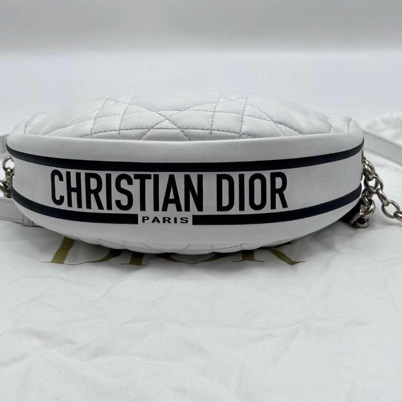 DIOR vibe黑白拼金扣手提肩背斜背包 20*15*7 98新配件盒子塵袋保卡-3