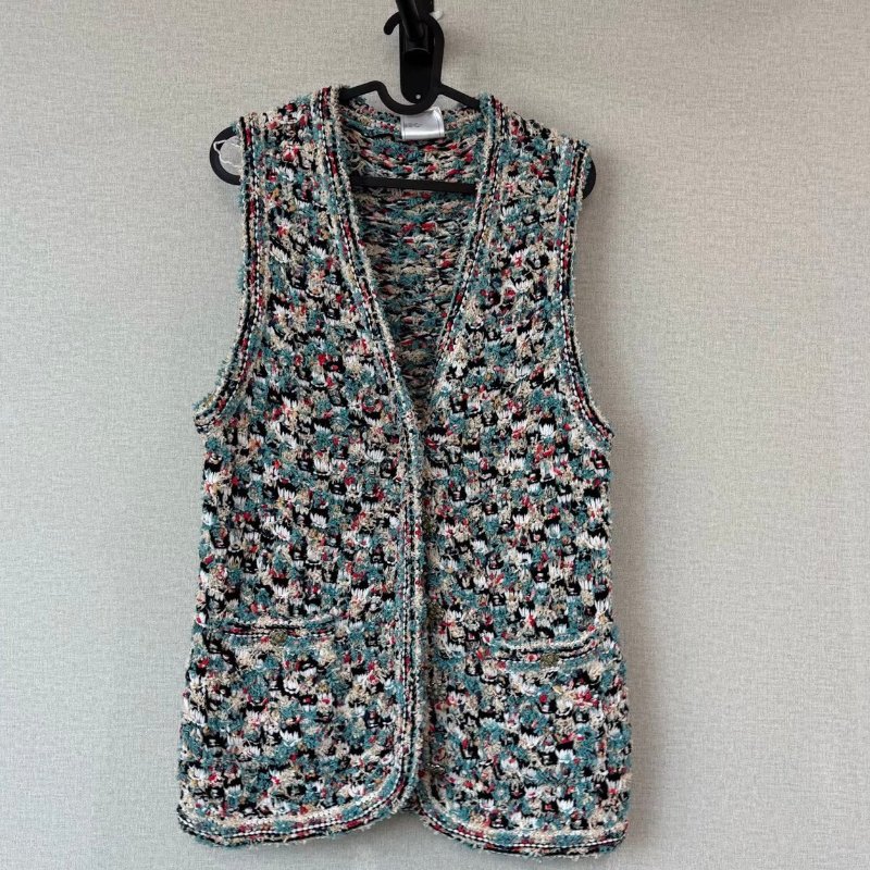 CHANEL 粗花呢無袖背心 40號 98新-4