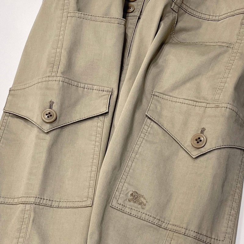 Burberry藍標 卡其口袋彈性戰馬窄裙-2