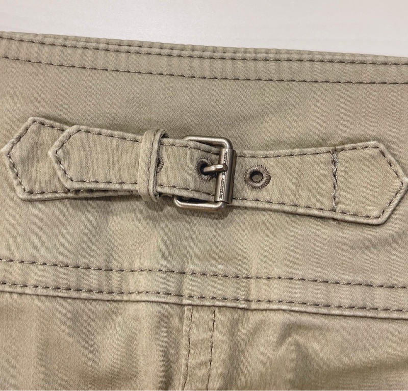 Burberry藍標 卡其口袋彈性戰馬窄裙-4