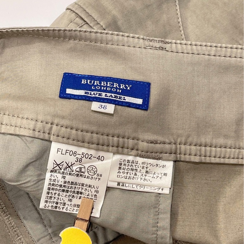 Burberry藍標 卡其口袋彈性戰馬窄裙-8