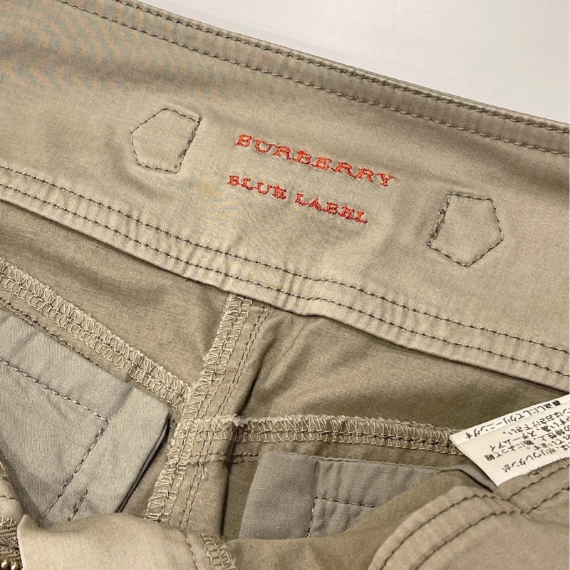 Burberry藍標 卡其口袋彈性戰馬窄裙-7