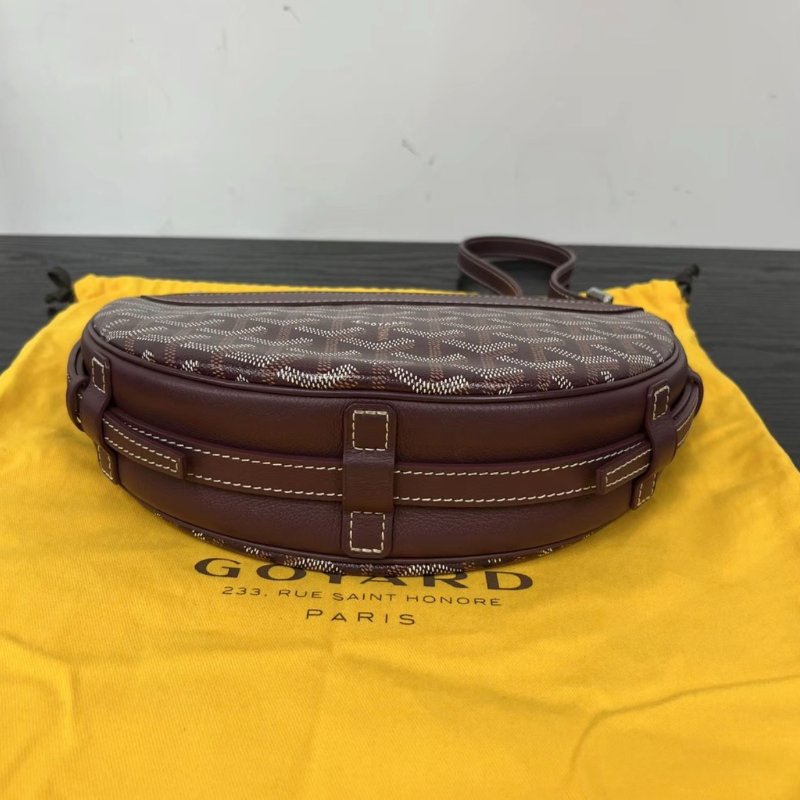 GOYARD Hirondelle Y字老花酒紅色肩背斜背燕子包25*17*6 98新配件塵袋吊牌購證-3