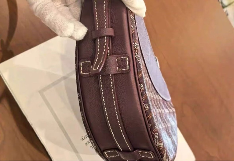 GOYARD Hirondelle Y字老花酒紅色肩背斜背燕子包25*17*6 98新配件塵袋-2