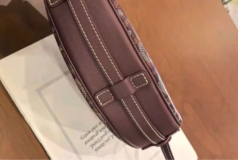 GOYARD Hirondelle Y字老花酒紅色肩背斜背燕子包25*17*6 98新配件塵袋-3