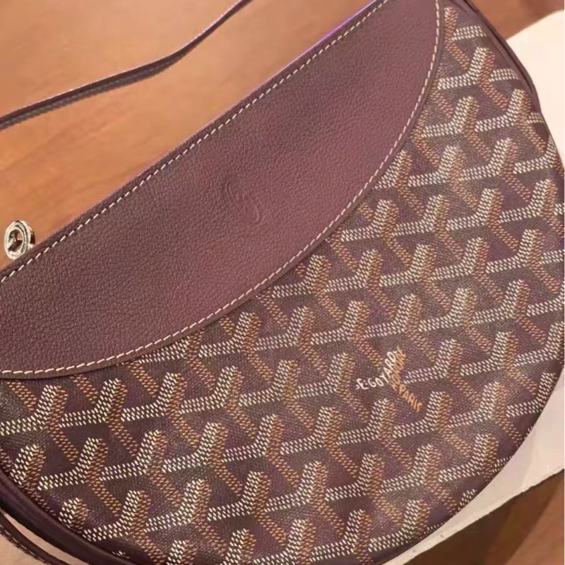 GOYARD Hirondelle Y字老花酒紅色肩背斜背燕子包25*17*6 98新配件塵袋-4