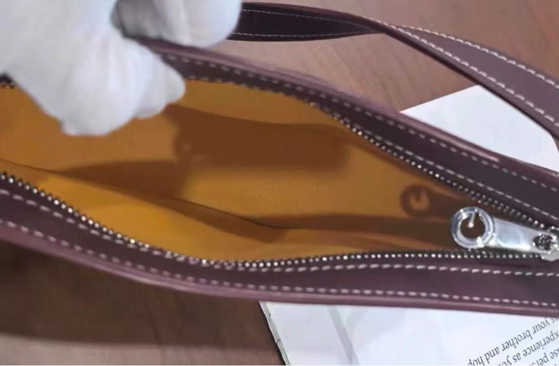 GOYARD Hirondelle Y字老花酒紅色肩背斜背燕子包25*17*6 98新配件塵袋-5