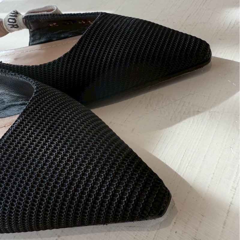 Dior J’ADIOR 黑色slingback平底尖頭鞋 37.5號 貼底-5
