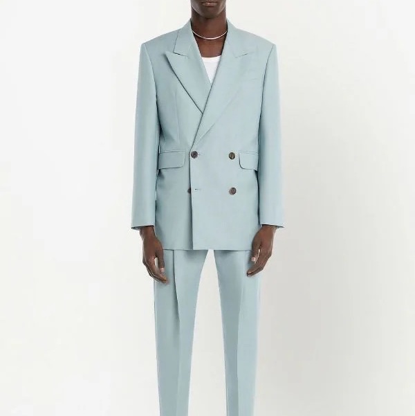 Alexander McQueen paradise blue double breasted suit 西裝-0