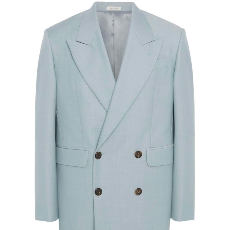Alexander McQueen paradise blue double breasted suit 西裝-1