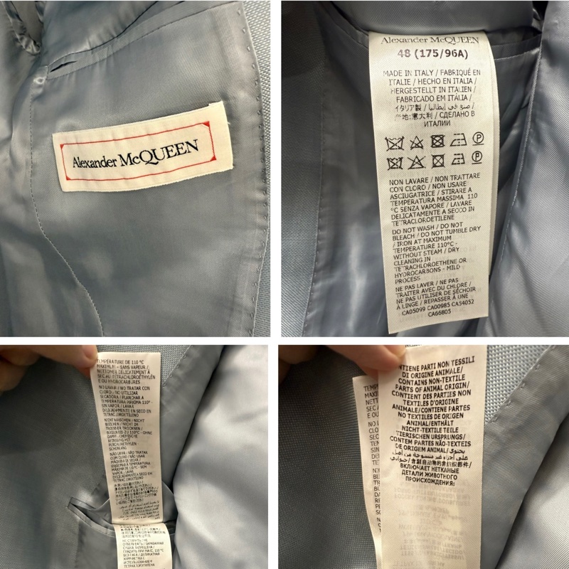 Alexander McQueen paradise blue double breasted suit 西裝-7