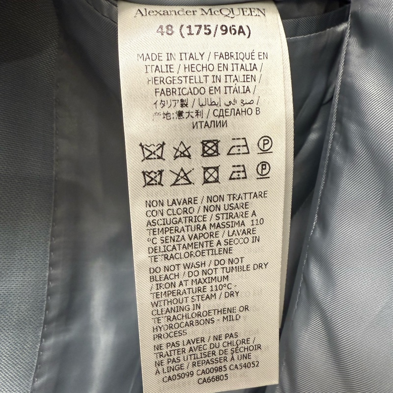 Alexander McQueen paradise blue double breasted blazer jacket 48 西裝外套-4