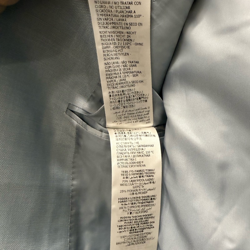 Alexander McQueen paradise blue double breasted blazer jacket 48 西裝外套-5