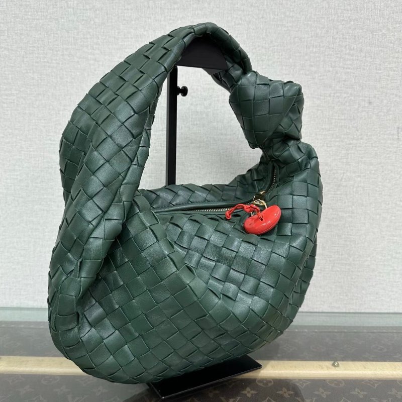 BV 新款墨綠色編織小號Jodie肩背腋下包36*23*2 全新閒置配件紙袋購證鑰匙鎖-1