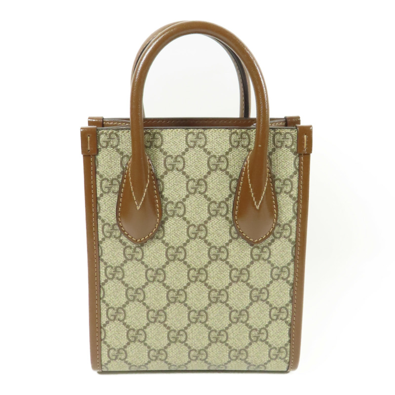 GUCCI 塗層帆布Retro金扣手挽肩背兩用袋-1