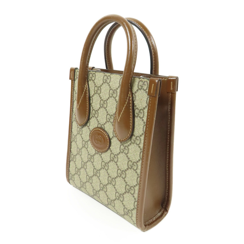 GUCCI 塗層帆布Retro金扣手挽肩背兩用袋-2