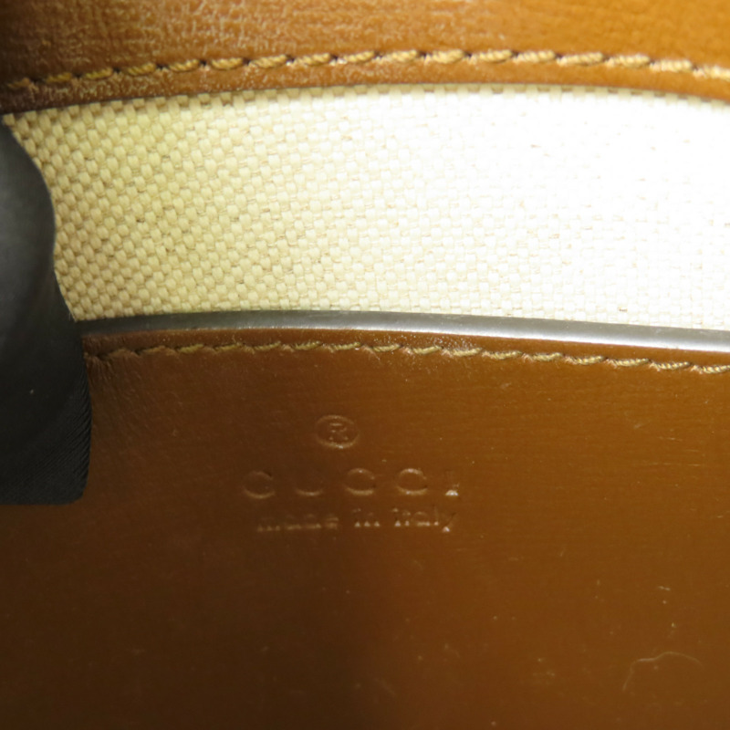 GUCCI 塗層帆布Retro金扣手挽肩背兩用袋-5