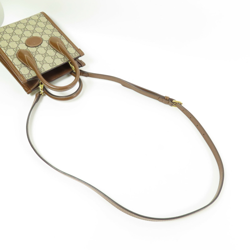 GUCCI 塗層帆布Retro金扣手挽肩背兩用袋-8