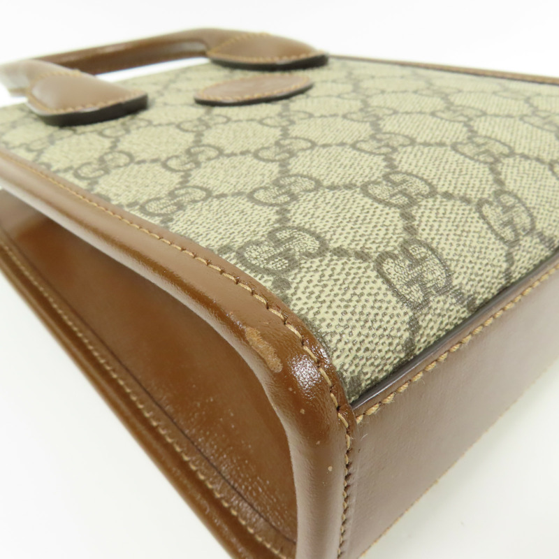 GUCCI 塗層帆布Retro金扣手挽肩背兩用袋-9