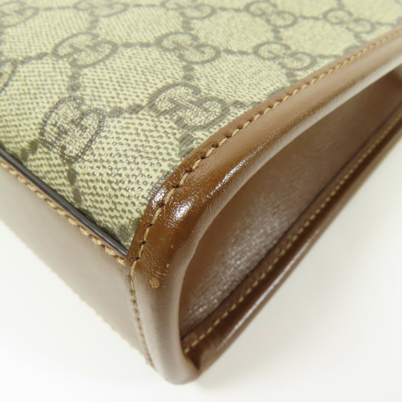 GUCCI 塗層帆布Retro金扣手挽肩背兩用袋-12