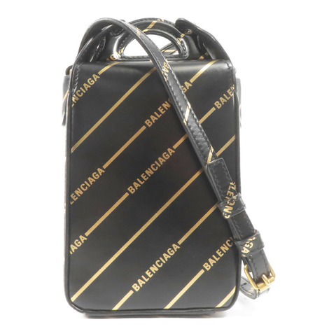 BALENCIAGA 牛皮皮革Logo Shoulder Bag金扣手挽肩背兩用袋