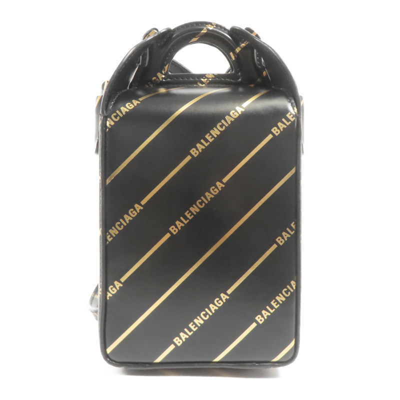 BALENCIAGA 牛皮皮革Logo Shoulder Bag金扣手挽肩背兩用袋-1