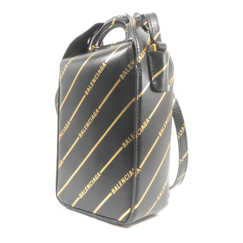 BALENCIAGA 牛皮皮革Logo Shoulder Bag金扣手挽肩背兩用袋-2