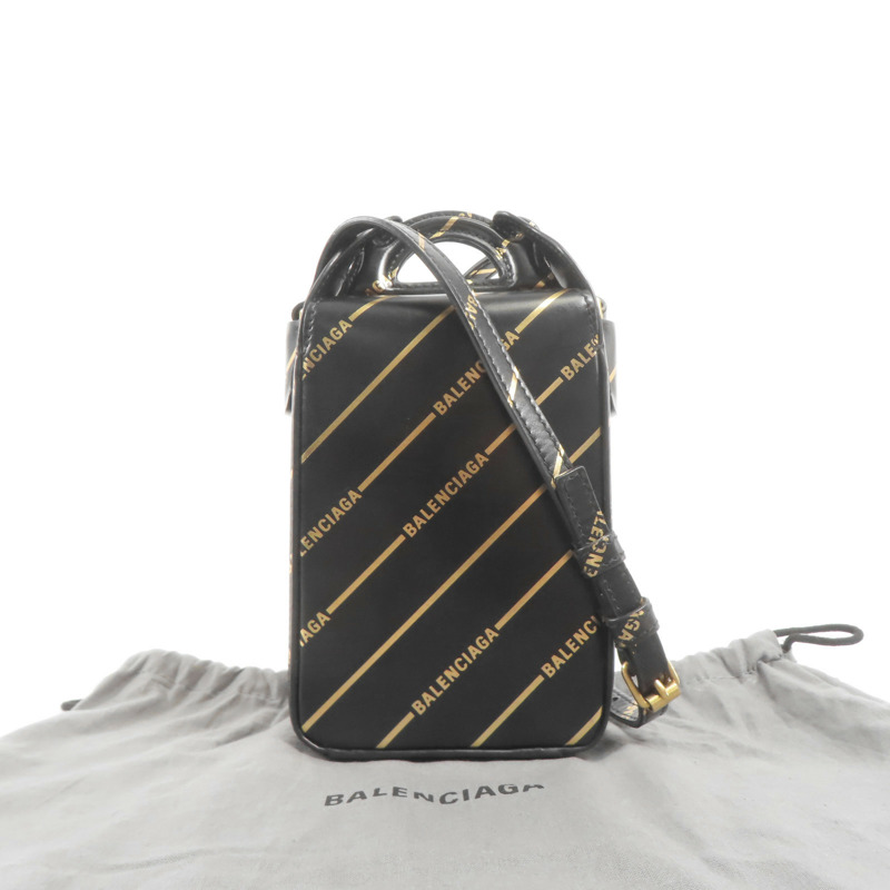 BALENCIAGA 牛皮皮革Logo Shoulder Bag金扣手挽肩背兩用袋-9