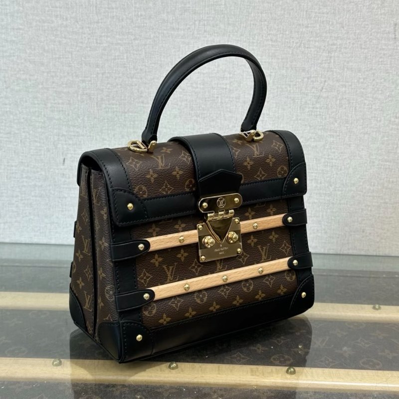 LV Trianon花木條手提硬盒芯片款21*16*11 98新配件鏡子塵袋-1