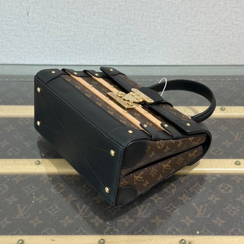 LV Trianon花木條手提硬盒芯片款21*16*11 98新配件鏡子塵袋-2